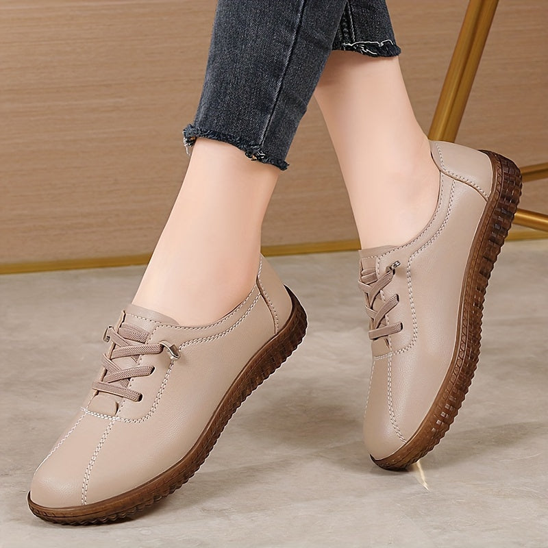 Women's Fashion & Casual Flat Lace-up Oxfords with Durable Sole for Daily Wear