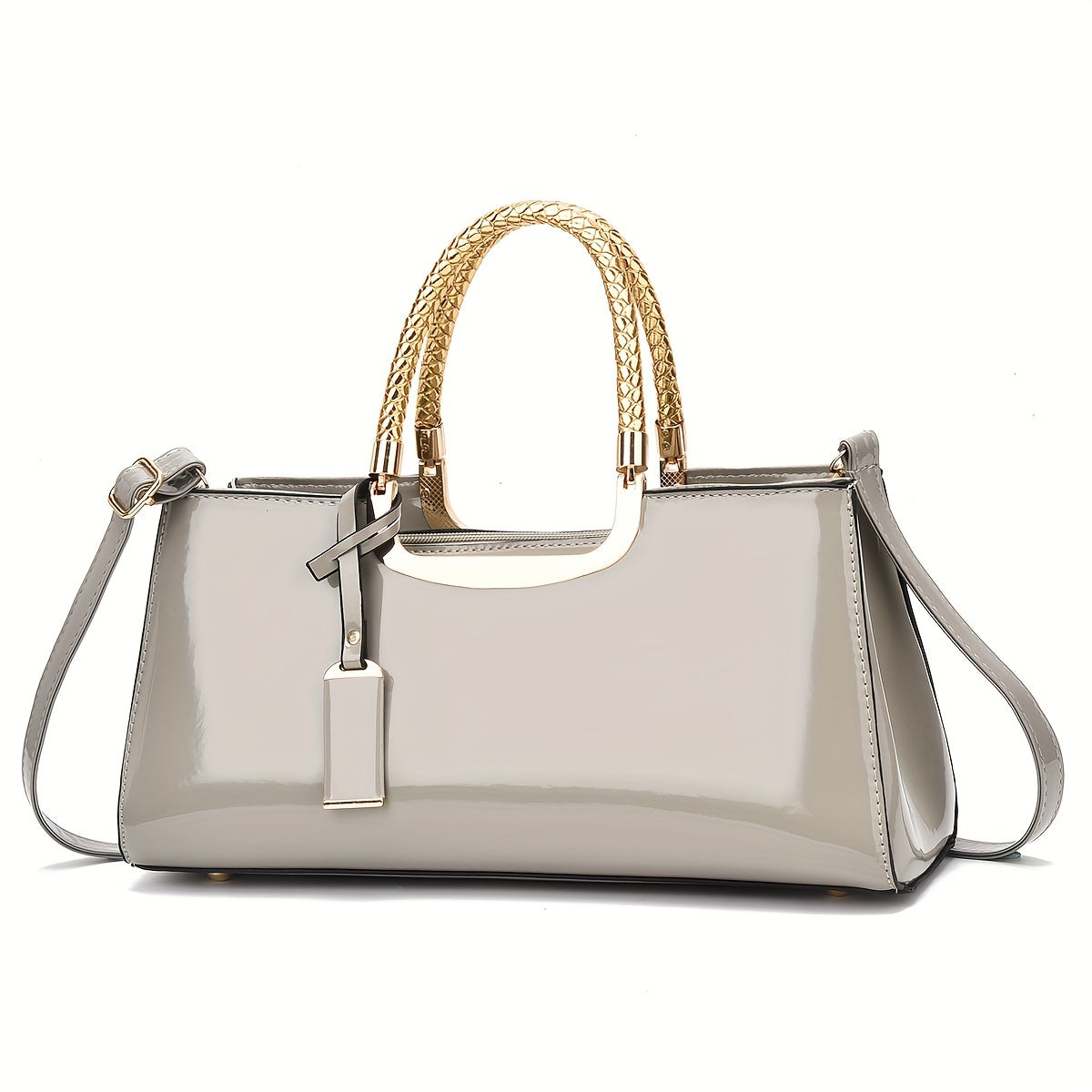 Stylish evening handbag for women, perfect for parties and weddings. Features zipper closure, polyester lining, solid color, and edge painting.