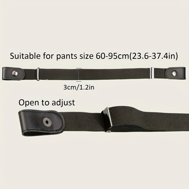 Invisible Elastic Belt for Casual Wear, Unisex, Comfortable, Outdoor Stretch Belt for Pants