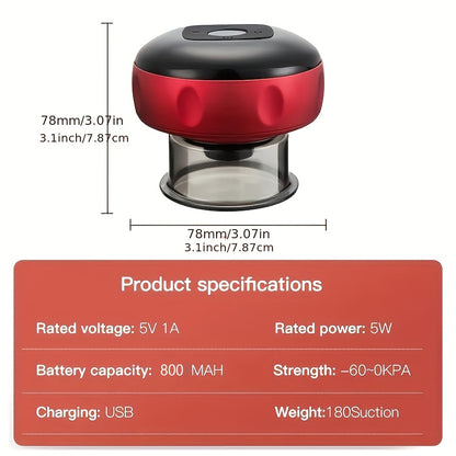 Nalunkang Smart Vacuum Cupping Massager with USB Rechargeable and Electric Heating & Scraping Cup for Beauty Spa Experience.