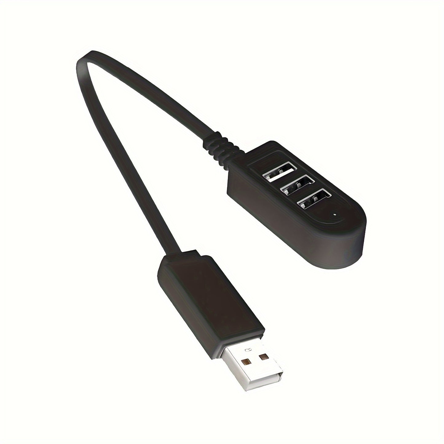 3-in-1 USB Multi-Port Adapter Cable with various functions including USB charging with data transfer, night light, card reader, fan, and other USB devices. Male to female polarity