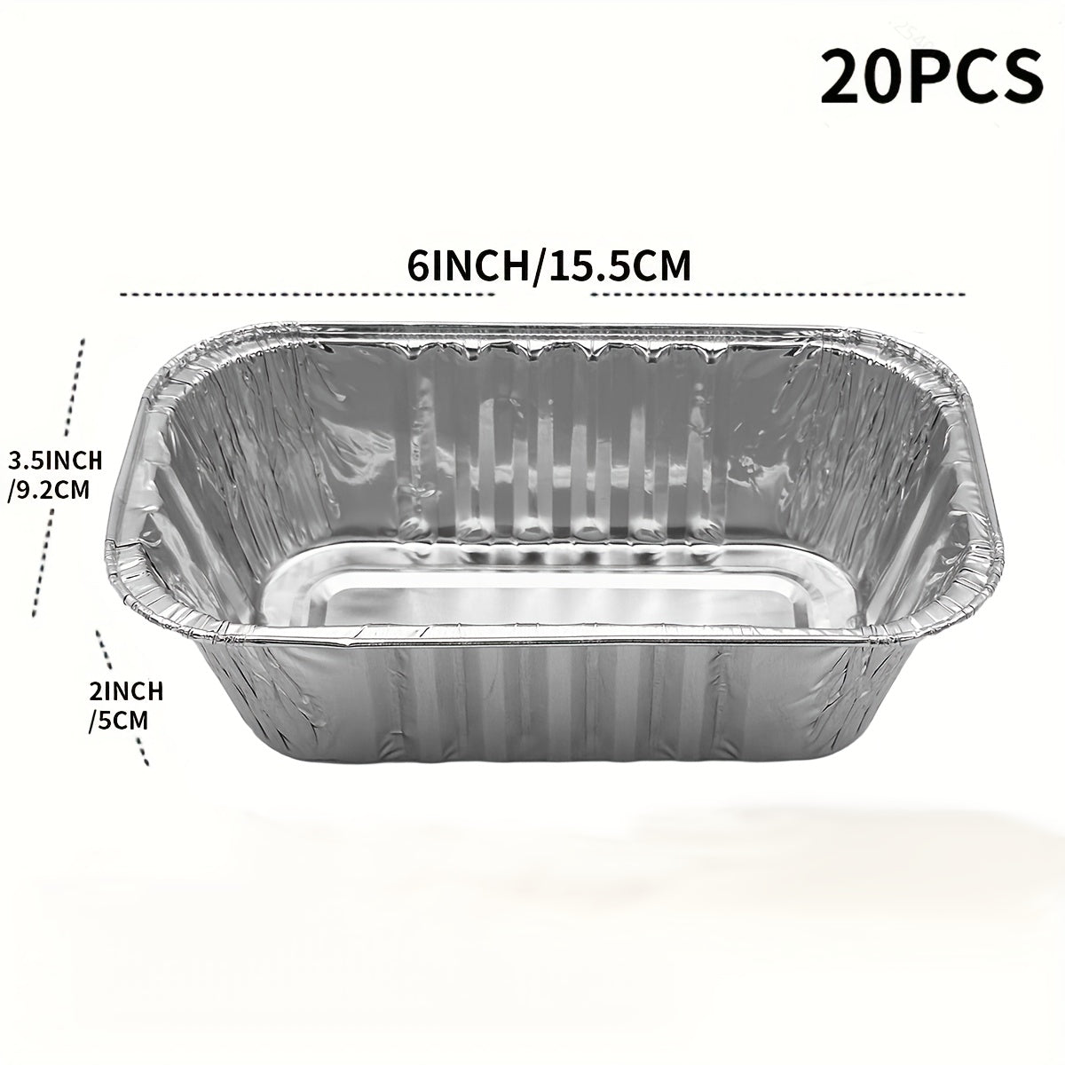 10 pieces, 20 pieces, or 30 pieces of 1 lb aluminum pans, mini bread loaf pans. Each pan measures 6*3.5*2 inches and is perfect for baking. These pans are essential tools for any kitchen.