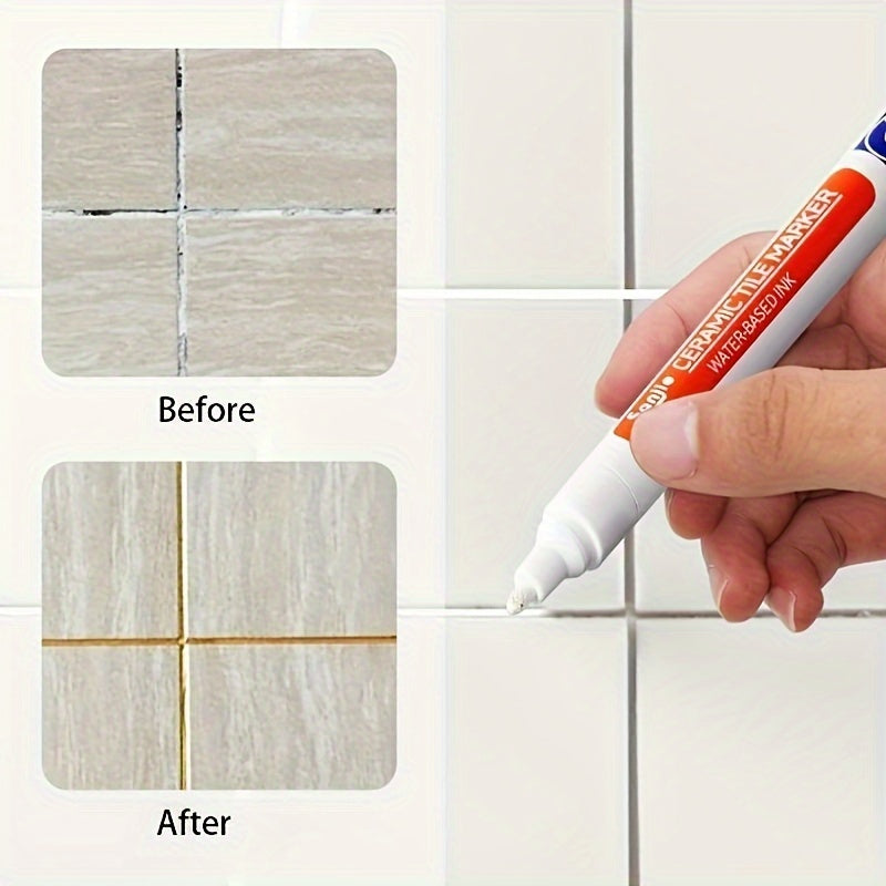 White, waterproof gel sealer for ceramic tiles and grout.