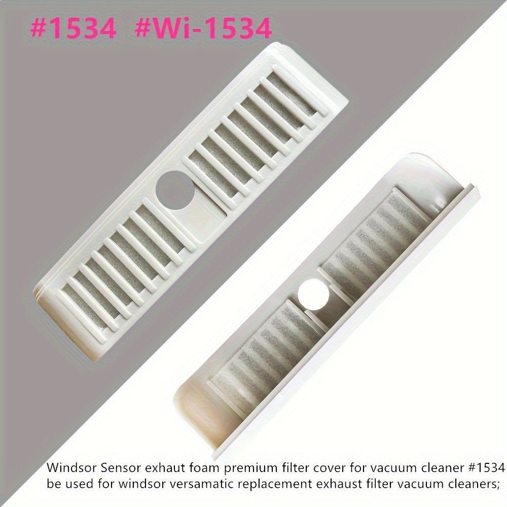 Replacement foam housing cover filter for Windsor Versamatic upright vacuum cleaner models VS14 and VS18, pack of 1 (item number 1534).