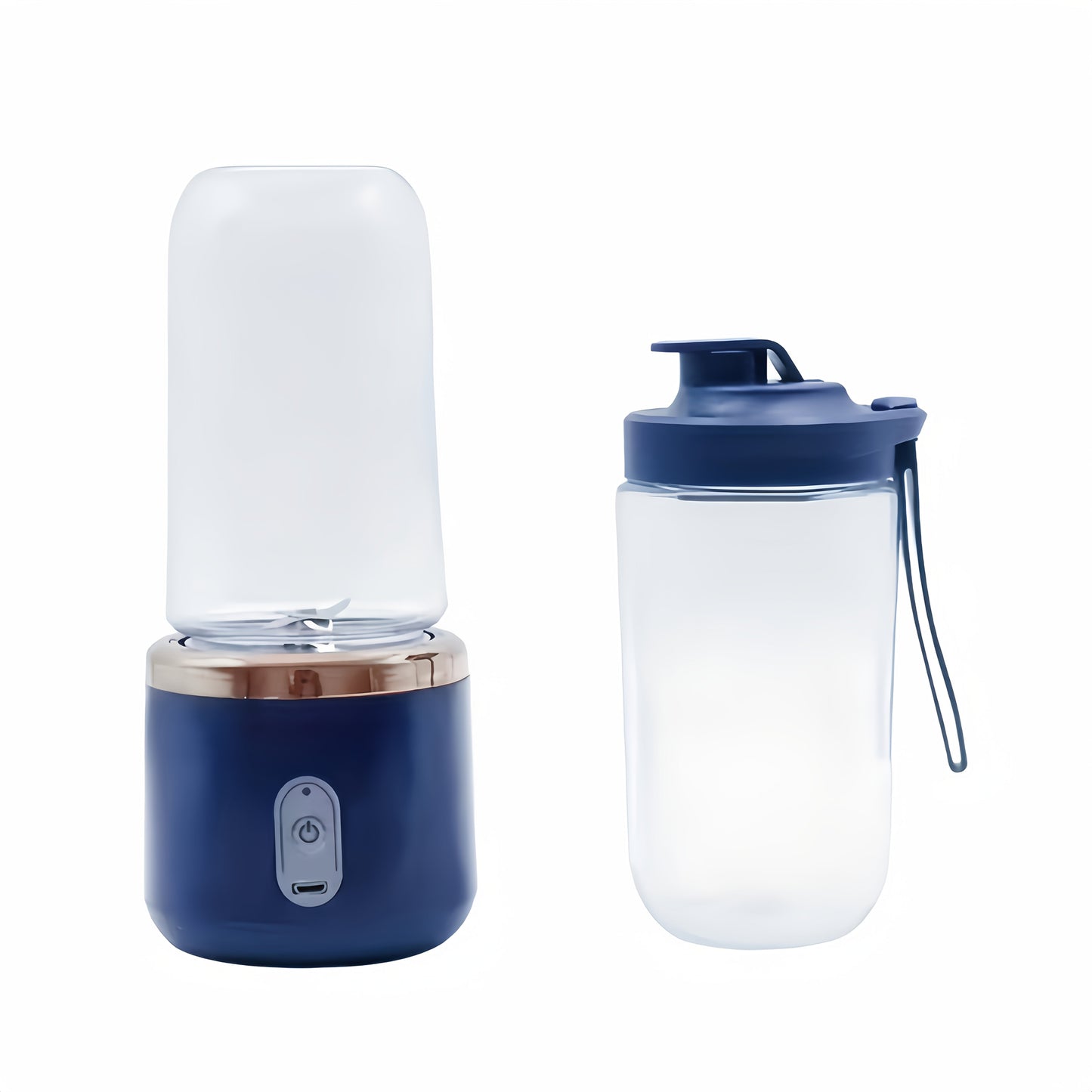 Compact and durable, the Portable Dual Cup Juicer comes with a USB rechargeable battery for convenient use on the go. This juicer is made of high-quality plastic and includes a lanyard and cleaning brush for easy maintenance. Perfect for making smoothies