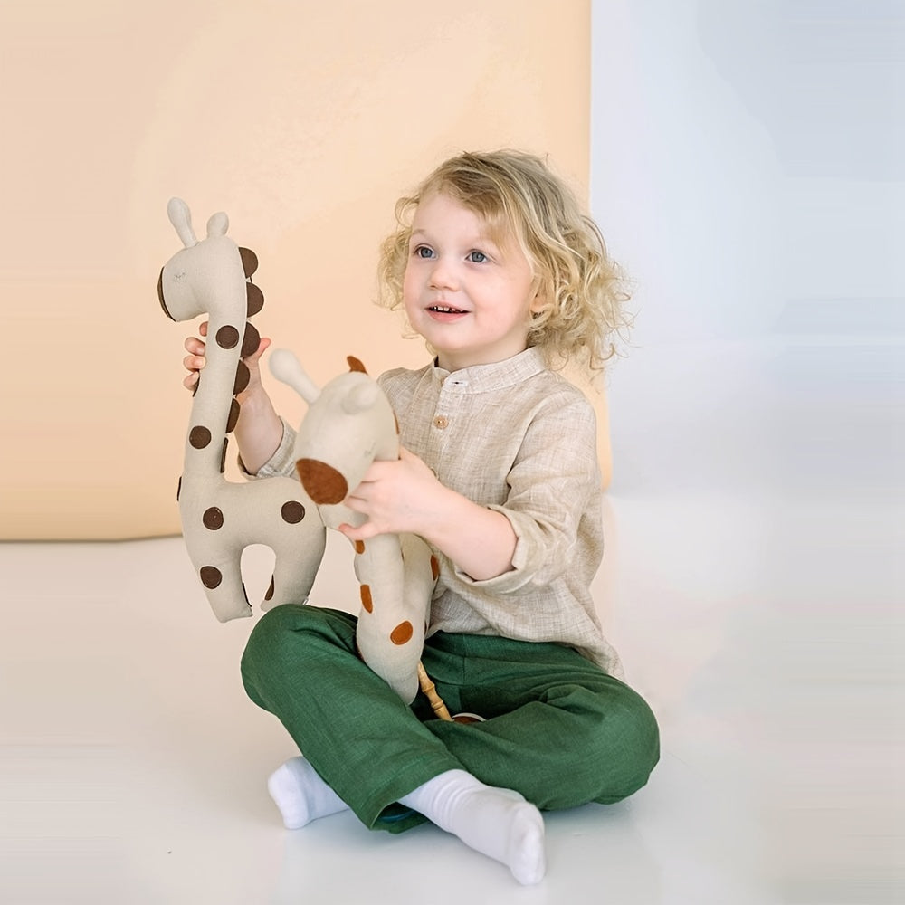 Plush toys gift set featuring cartoon animal dolls – baby giraffe, chicken, and cute goose. Perfect for birthdays, Halloween, and Christmas gifts for boys.