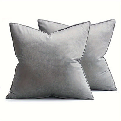 Set of 2 Soft Velvet Throw Pillow Covers for Sofa, Bedroom, Car - No Pillow Insert Included