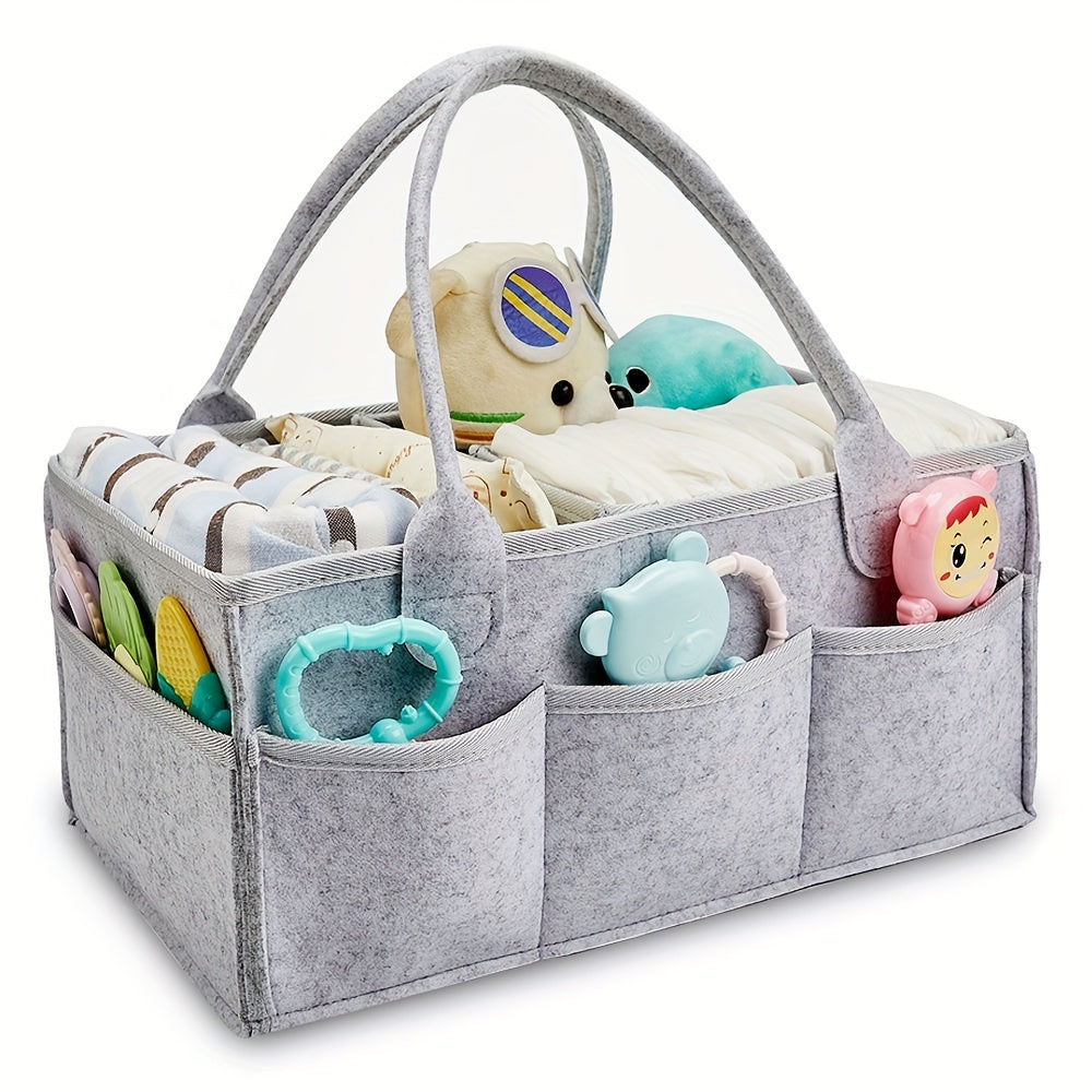 Portable organizer for diapers, toys, and car essentials.