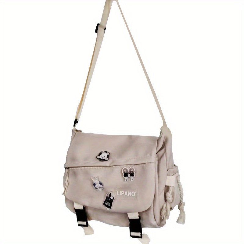 Nylon handbag shoulder bag with large capacity, suitable for men and students.