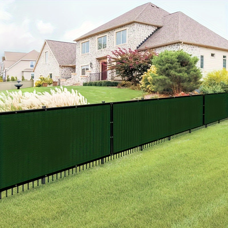 1pc Privacy Fence Screen with Grommets for Outdoor Windscreen Covering Fencing. Anti-UV Shade Net for Backyard Garden, Patio, Pool Deck.