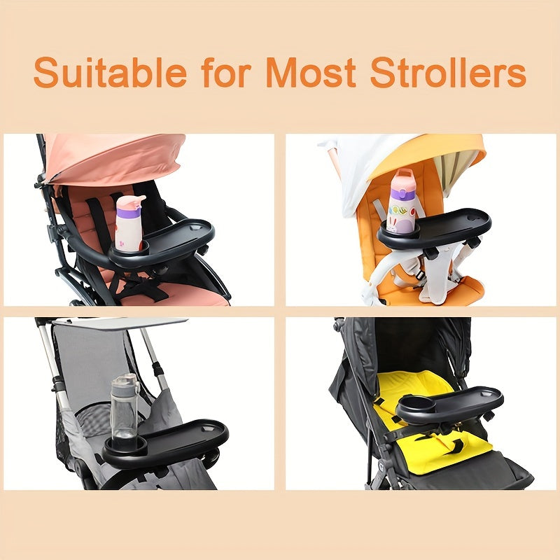 Stroller Cup Holder with Phone Holder and Snack Tray - 3-in-1 Universal Bottle Holder for Walker, Bike, Scooter - Accessory for Uppababy, Nuna, Bugaboo, Doona - Perfect Gift for Women, Mom, Men on Christmas, Thanksgiving, New Year, or Valentine's Day