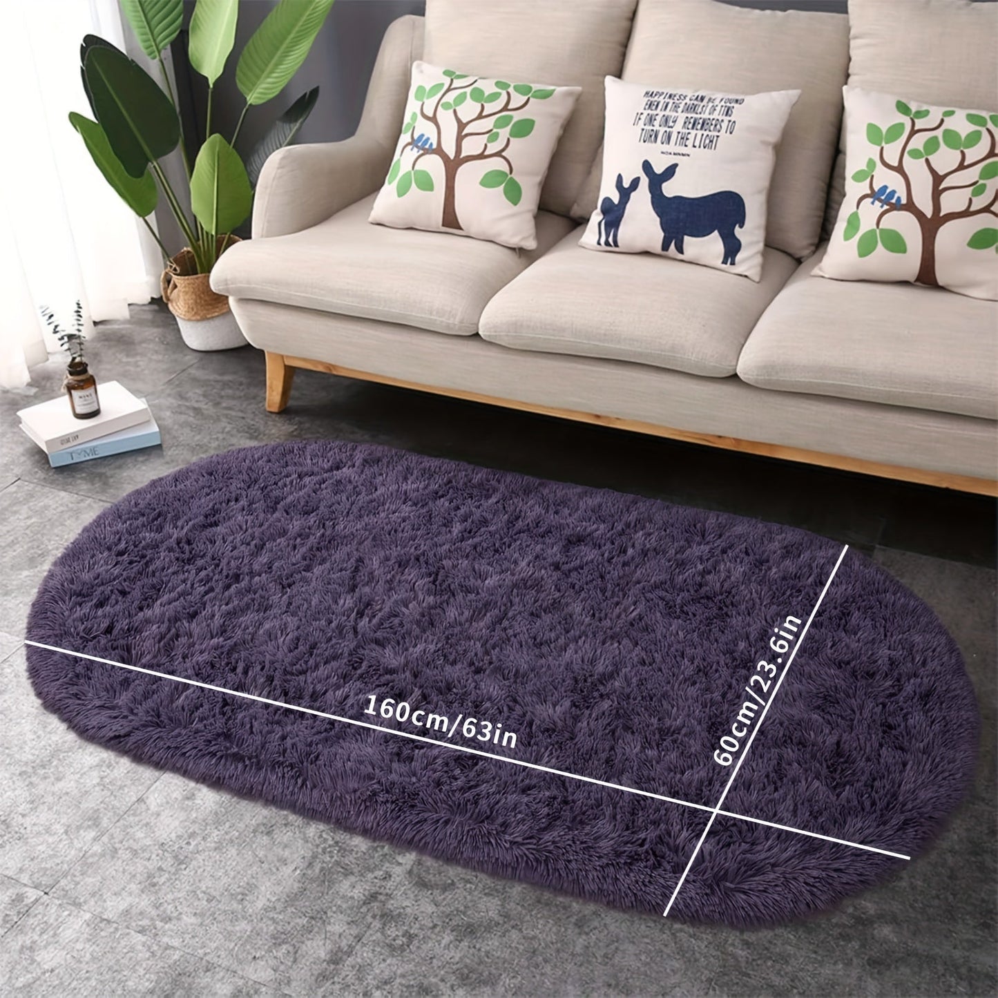 Plush Bedroom Rug - Soft, Cozy, Non-Slip, Machine Washable, Skin-friendly, Perfect for Indoor Use and Bedside