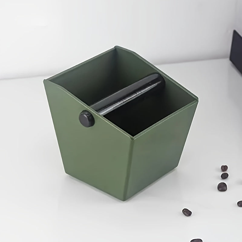 ABS Coffee Grounds Bin - Durable and Sleek in Green, No Electricity Required, Ideal for Espresso Machines and Grinders - Safe for Food, Simple to Wash