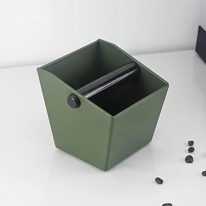 ABS Coffee Grounds Bin - Durable and Sleek in Green, No Electricity Required, Ideal for Espresso Machines and Grinders - Safe for Food, Simple to Wash