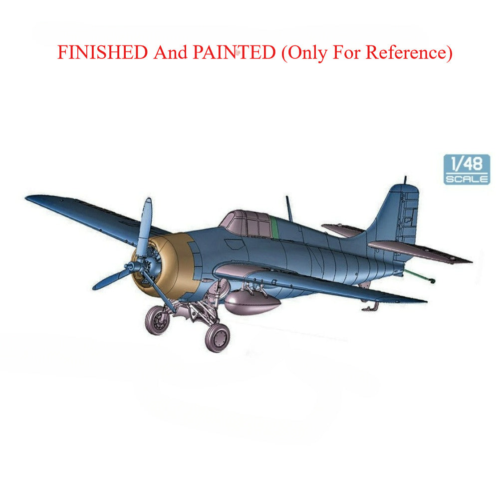 Academy F4F-4 Wildcat plastik model to'plami 1/48 o'lchamda, Midvey jangida jangovar samolyot, harbiy yashil, 14 yoshdan oshganlar uchun yig'iladigan hobbi modeli