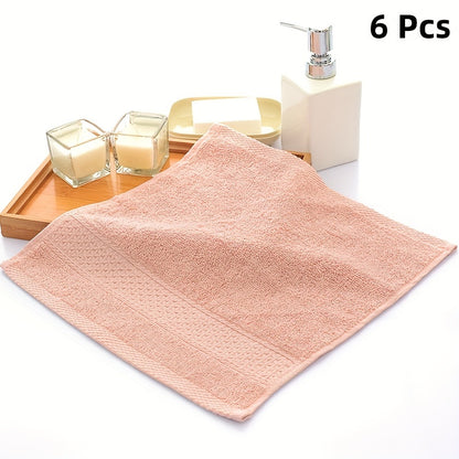 6-piece cotton towel set perfect for the home bathroom. Absorbent, quick-drying, super soft, and skin-friendly. Ideal bathroom supplies.