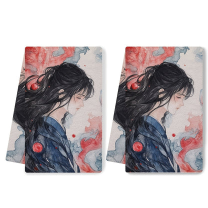 A pair of ultra-soft kitchen towels perfect for Valentine's Day! These highly absorbent dish and hand towels are great for holiday decoration. Machine washable and each towel measures 40.64X60.96 cm.