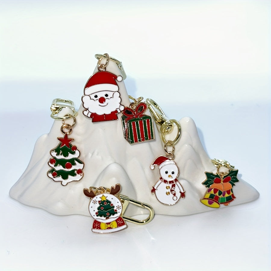 30 Christmas-themed keychains made of cute alloy, perfect for attaching to bags, backpacks, or keys. Great Xmas gift.