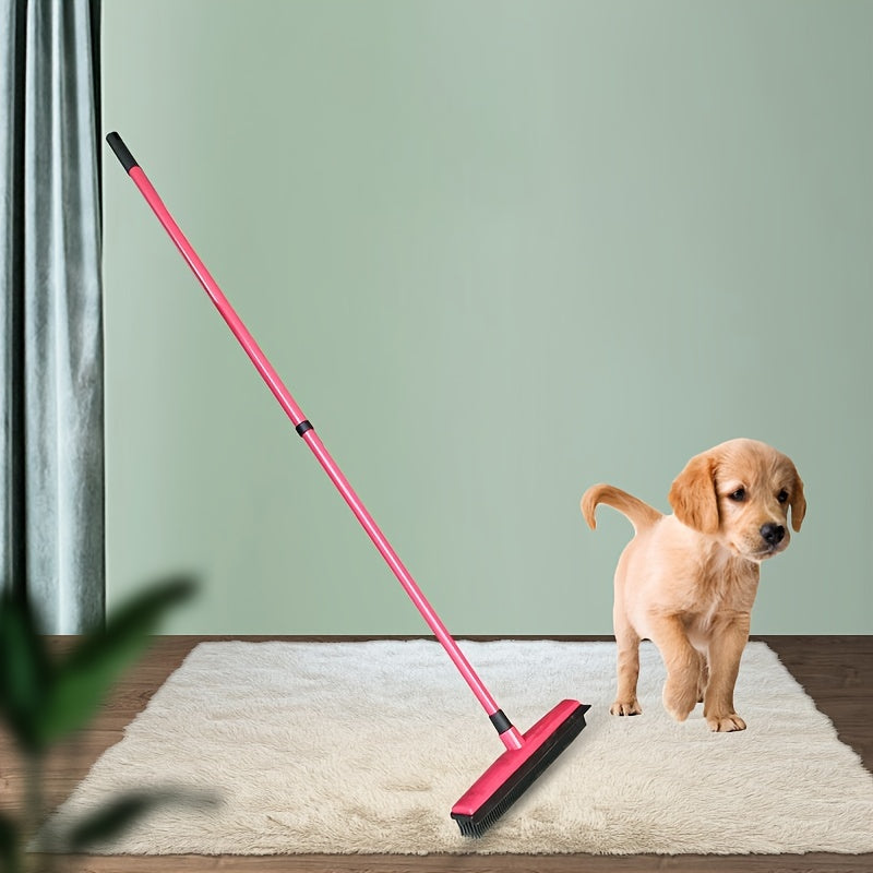 Get ready for school with this handy carpet hair removal sweeper! This telescopic broom comes with a silicone cleaning brush and dust removal floor brush, making it the perfect tool for keeping your home clean. Say goodbye to pet hair with this pet hair