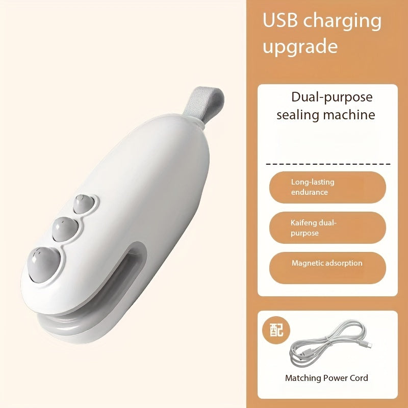 Handheld Mini Portable Kitchen Sealer - USB Rechargeable Clip for Preserving Freshness in Snack Bags