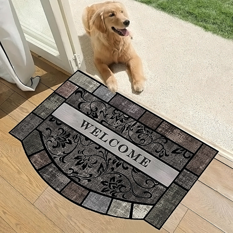 Opulent Retro-Inspired Door Mat with Non-Slip Backing - Premium Quality Welcome Rug for Home Decoration, Perfect Gift for the Holidays