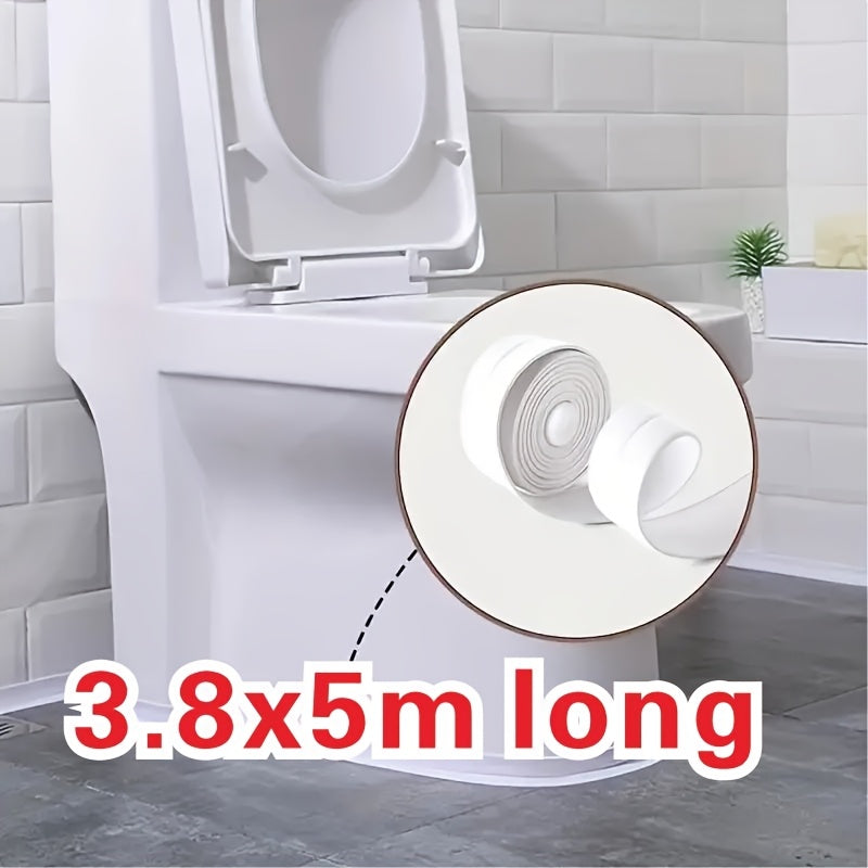 Waterproof adhesive tape for kitchen and bathroom use, perfect for sealing joints and corners.