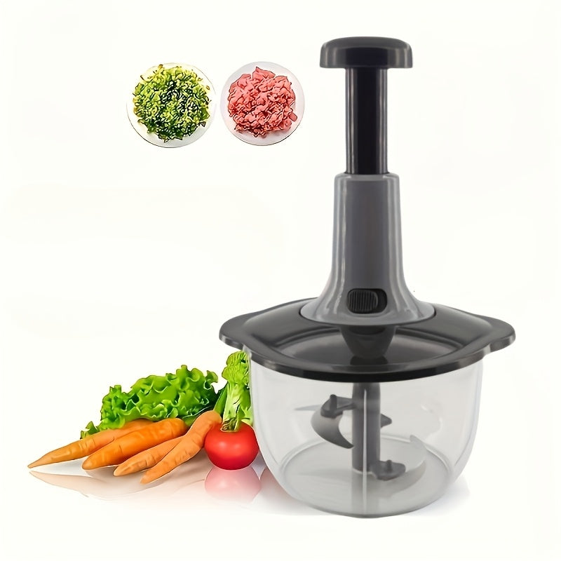 Vegetable Chopper Set - Fast and Easy Food Cutting Tool for Veggies, Fruits, Herbs, Sushi, Garlic Sauce - Perfect for Home Cooking, Made of Metal, No Electricity Required