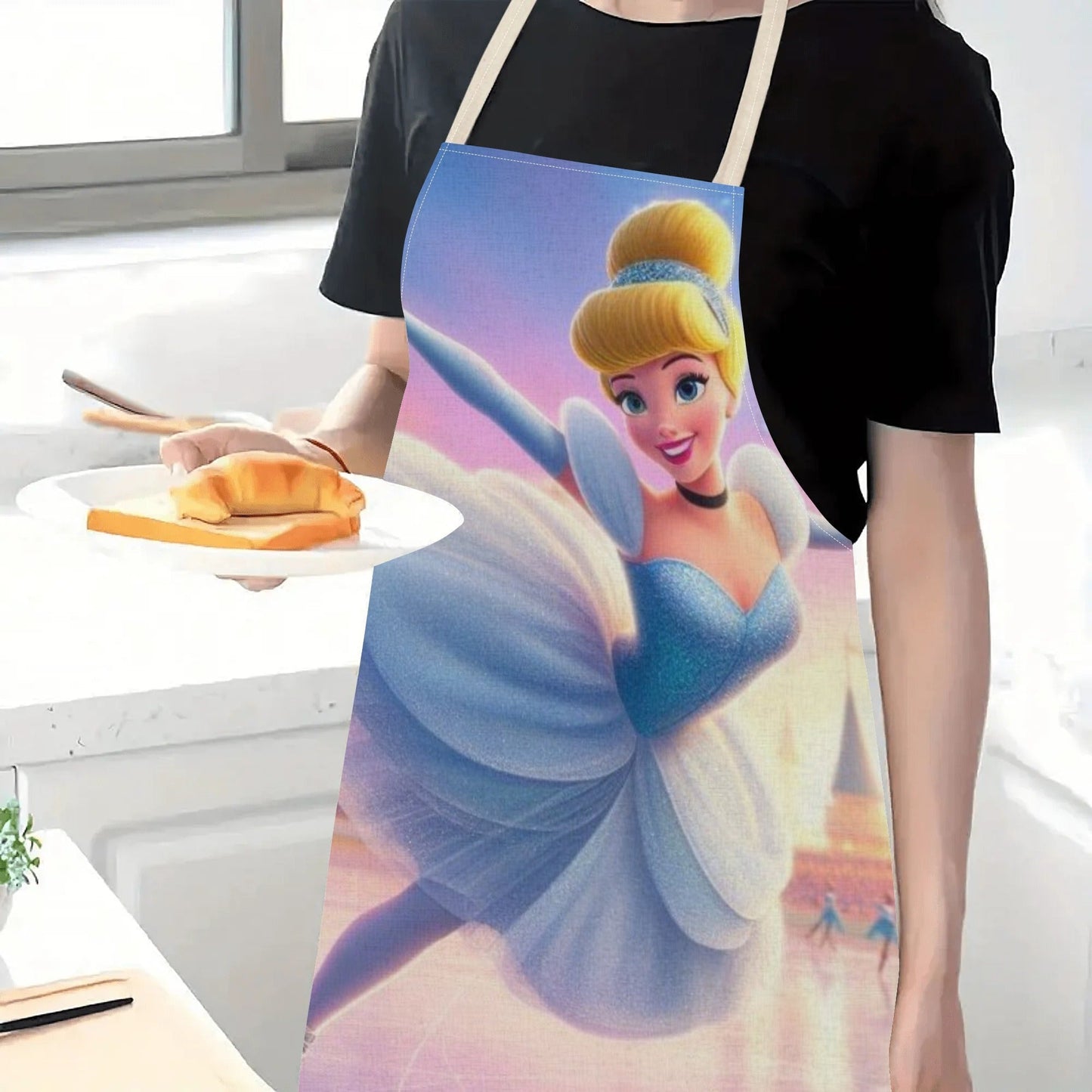 Stay dry and mess-free with the Disney Elsa Waterproof Apron. Featuring a vibrant cartoon print and made from durable polyester, this apron is perfect for home, restaurants, cafes, and more. The stylish and simple design includes an adjustable neck strap