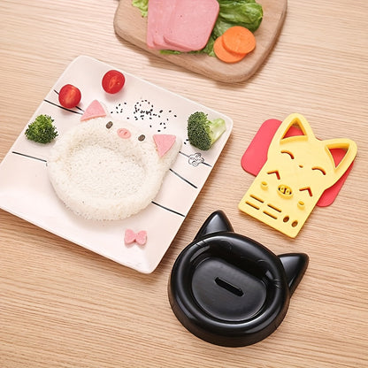 This package includes five adorable cat and panda rice molds, along with 160 grams of rice. Perfect for creating your own DIY sushi bento, these molds are also great for shaping rice balls. Additionally, you will receive seaweed kitchen tools and a