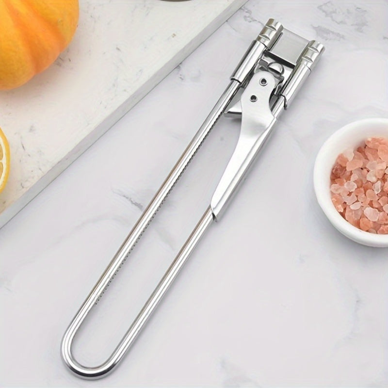 Adjustable jar opener made of stainless steel, versatile can opener, and manual bottle opener for kitchen and dining, a creative addition to home kitchen tools and accessories.