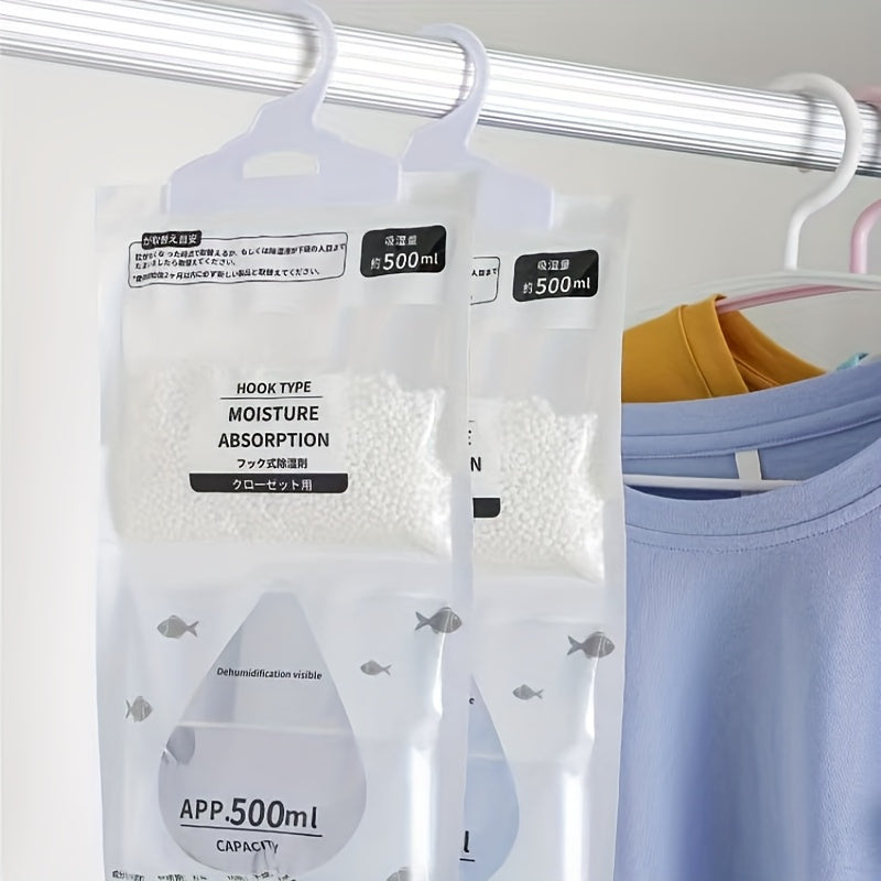 Set of 20/30/40 dehumidifying bags for absorbing moisture and drying in indoor wardrobes. Can be hung to keep dormitories and households moisture-proof.