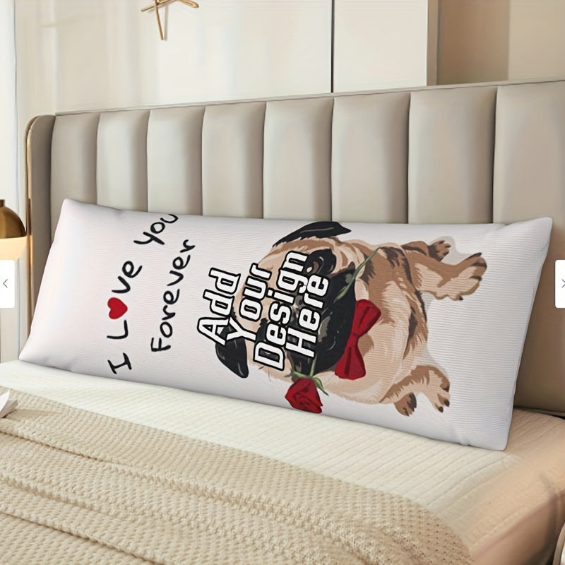 Personalized Dog Body Pillow: A Special Gift for Dog Lovers - Extra Long Pillowcase with Custom Photo and Design, Printed on Both Sides, Pillow Core Not Included, Size 20x54 inches