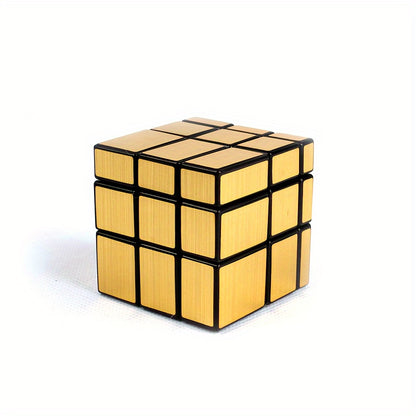 3x3 Mirror Cube with silvery and golden color options, suitable for competitions and daily fun, easy to learn, smooth, durable, and lightweight.