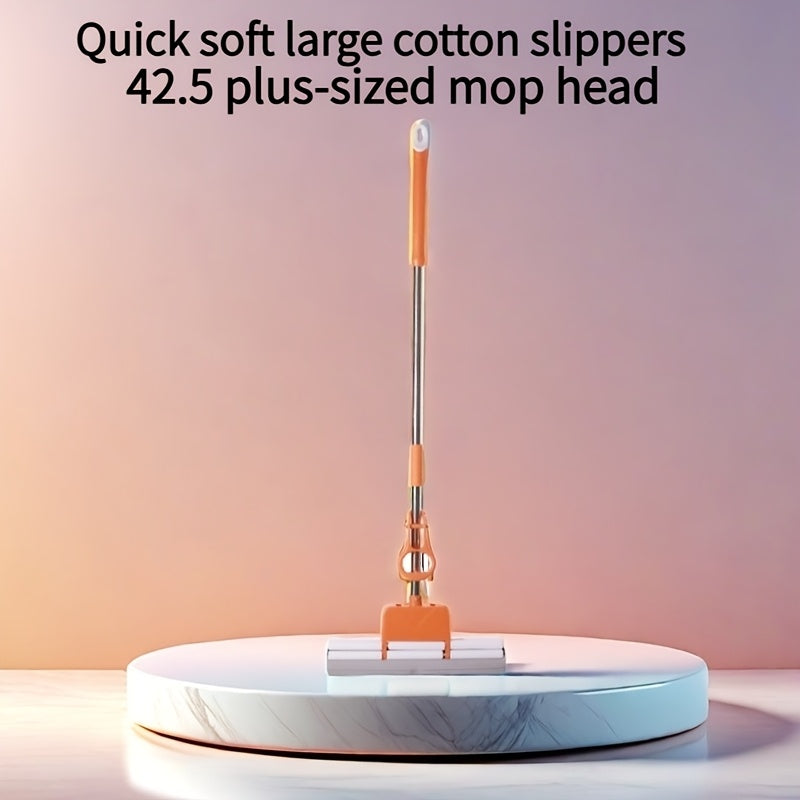 SoftPlus Large Head Mop for Effortless Cleaning in Any Room - 42.5cm Plus-Sized Mop Head with Superior Absorbency for Wet and Dry Surfaces in Living Room, Bedroom, Bathroom, Toilet, Kitchen.