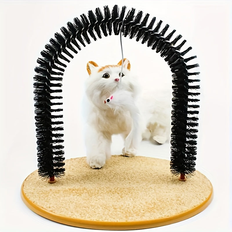 Irresistible grooming brushes and toys for cats - Cat Arch Self Groomer offers massages and grooming!