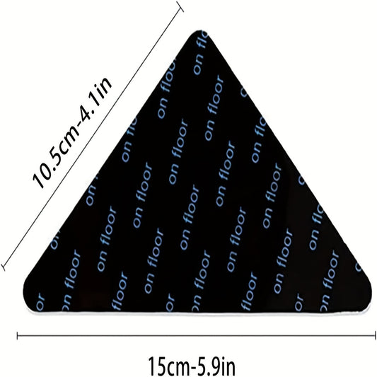 8/12 шт. треугольные противоскользящие уголки для ковров черного цвета предотвращают движение ковров в гостиной, столовой или ванной.