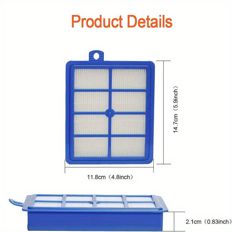 Durable Plastic Replacement Vacuum Filter Set with 4-Pack HEPA and Motor Protection Filters - Compatible with Electrolux, AEG, EFH12W, AEF12W, EL012W, FC8031 Models