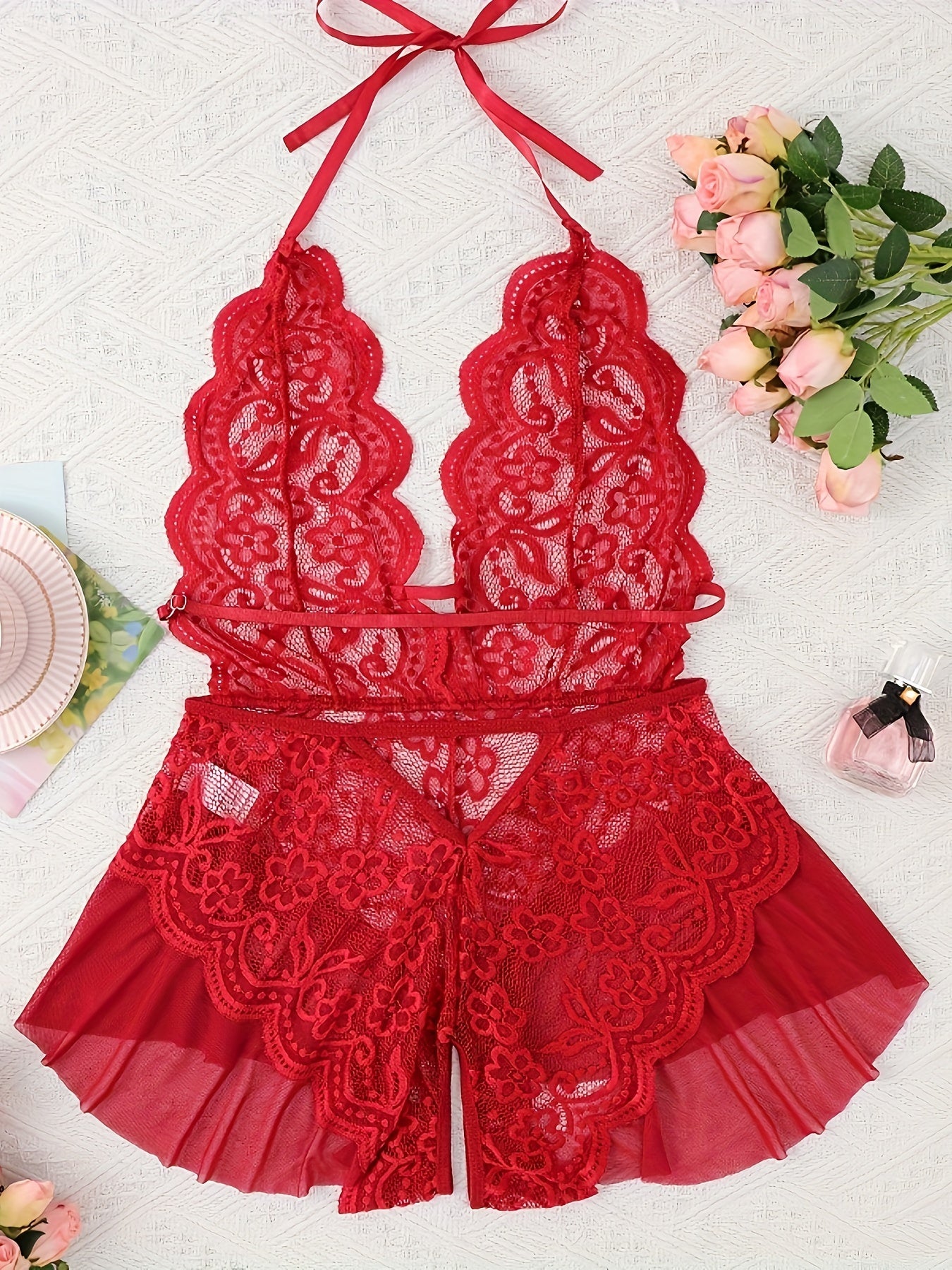 Seductive lace pajamas for women.