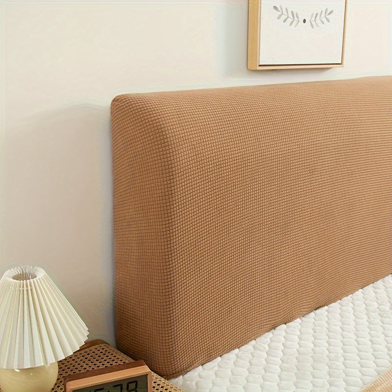 Machine washable bed headboard cover made of polyester fiber fill, inspired by macarons, featuring a soft and stylish corn texture.