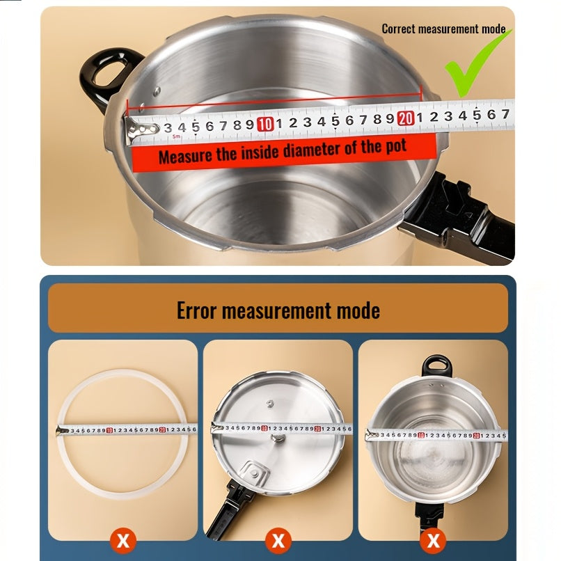 Silicone High Pressure Cooker Sealing Ring for Various Sizes - Food Grade Rubber Gasket for Inner Cooking Pot - Fits 16cm to 32cm Cookers