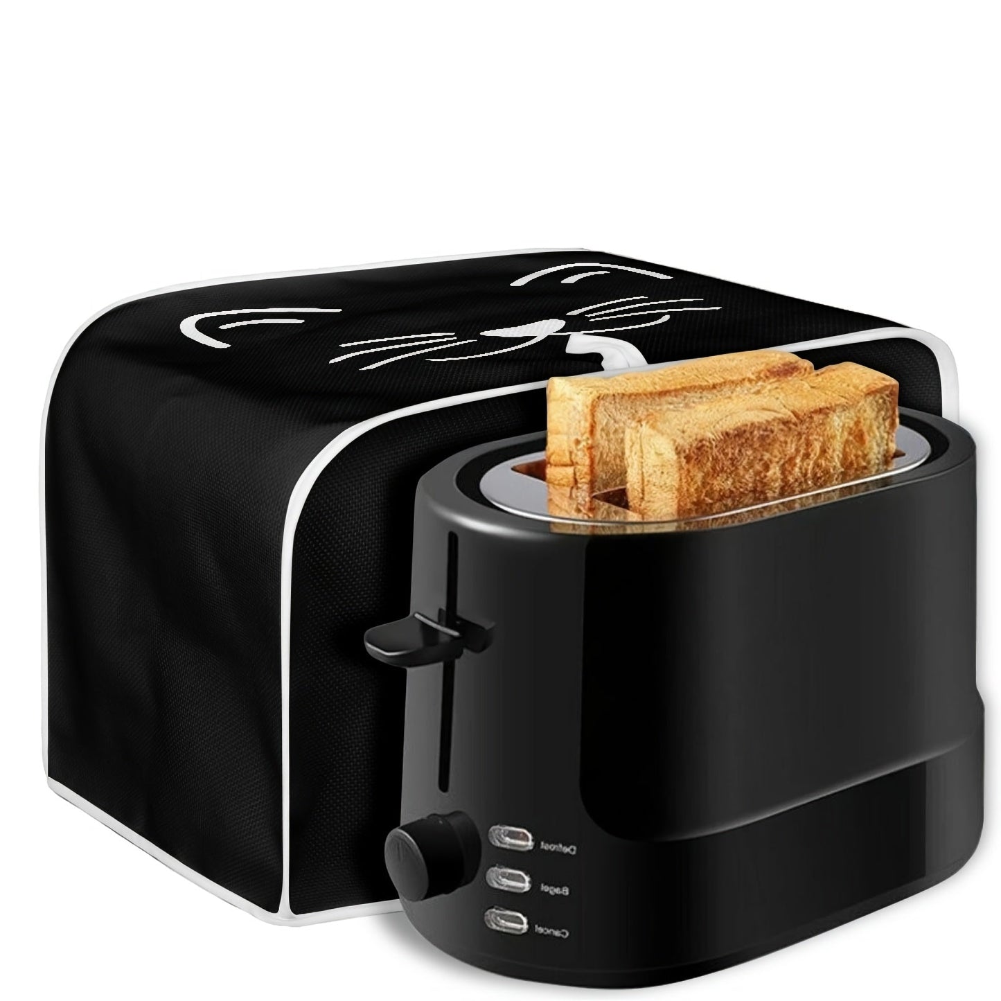 Give the gift of quality with this classic cat print toaster cover. It features 2 wide slots and is dustproof, anti-fingerprint, and anti-oil. This universal kitchen appliance cover is machine washable and perfect for protecting your small appliances and