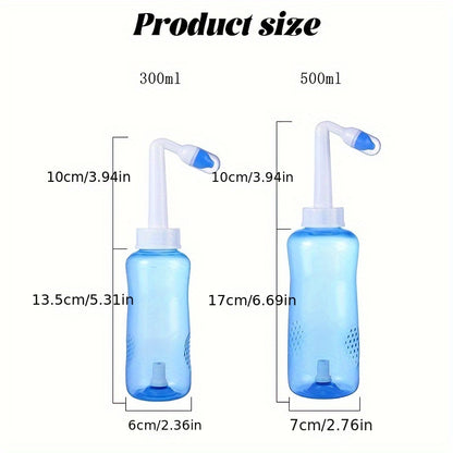 Nasal Rinse Bottle Set, 10.15/16.91fl.oz - Ideal for Sinus Relief & Allergy Care at Home & Travel.