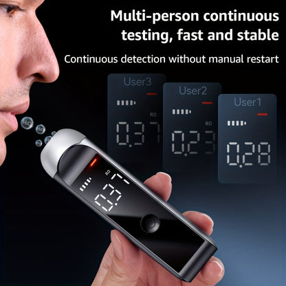 Professional rechargeable breathalyzer tester for alcohol.