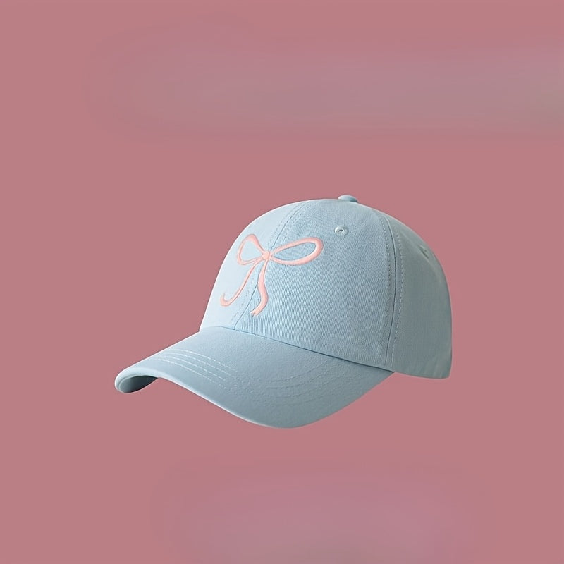 New pink bow baseball cap, perfect gift.