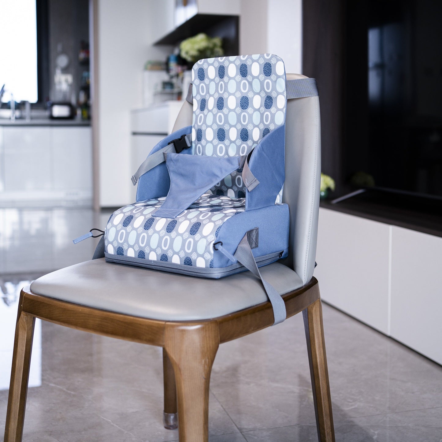 Easter Gift: Portable Dining Table Booster Seat with Waterproof, Non-Slip Cushion, Adjustable Safety Belt, and Backrest for Household Use.