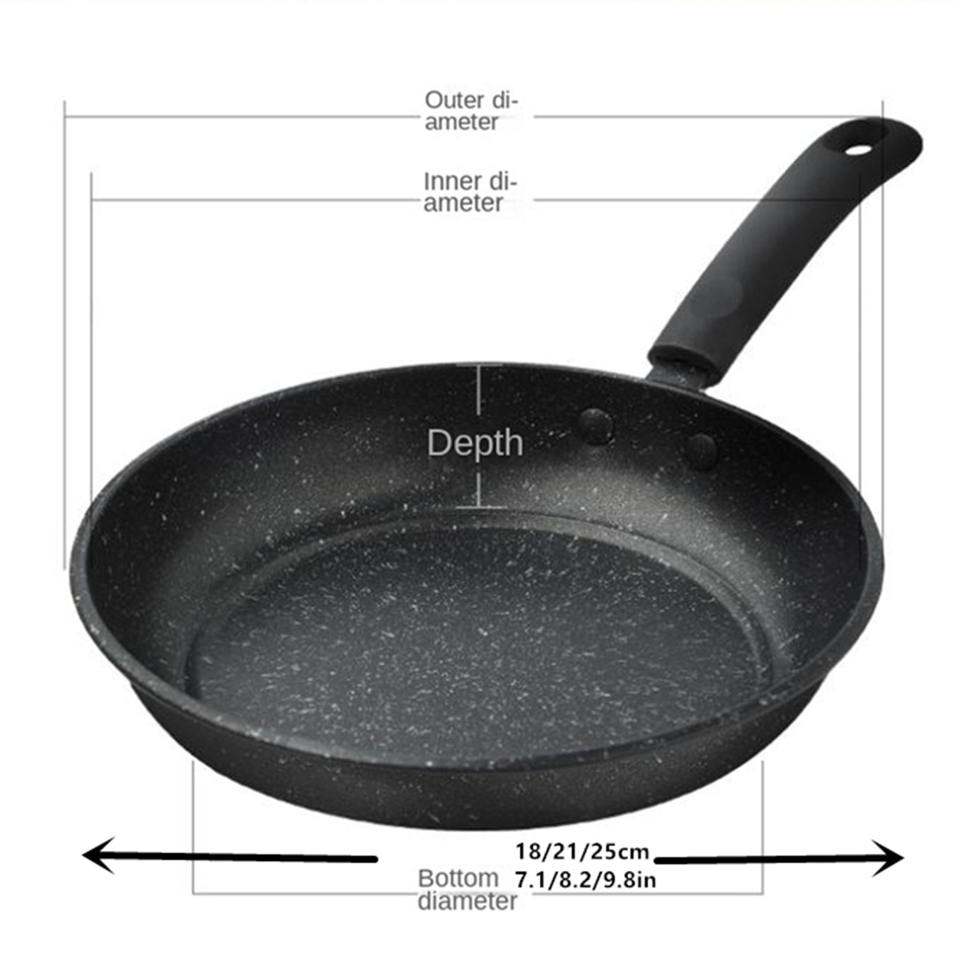 1pc Cast Iron Skillet, Non-Stick Frying Pan, Dishwasher Safe, Versatile Cookware for Various Foods, Home Kitchen Essential