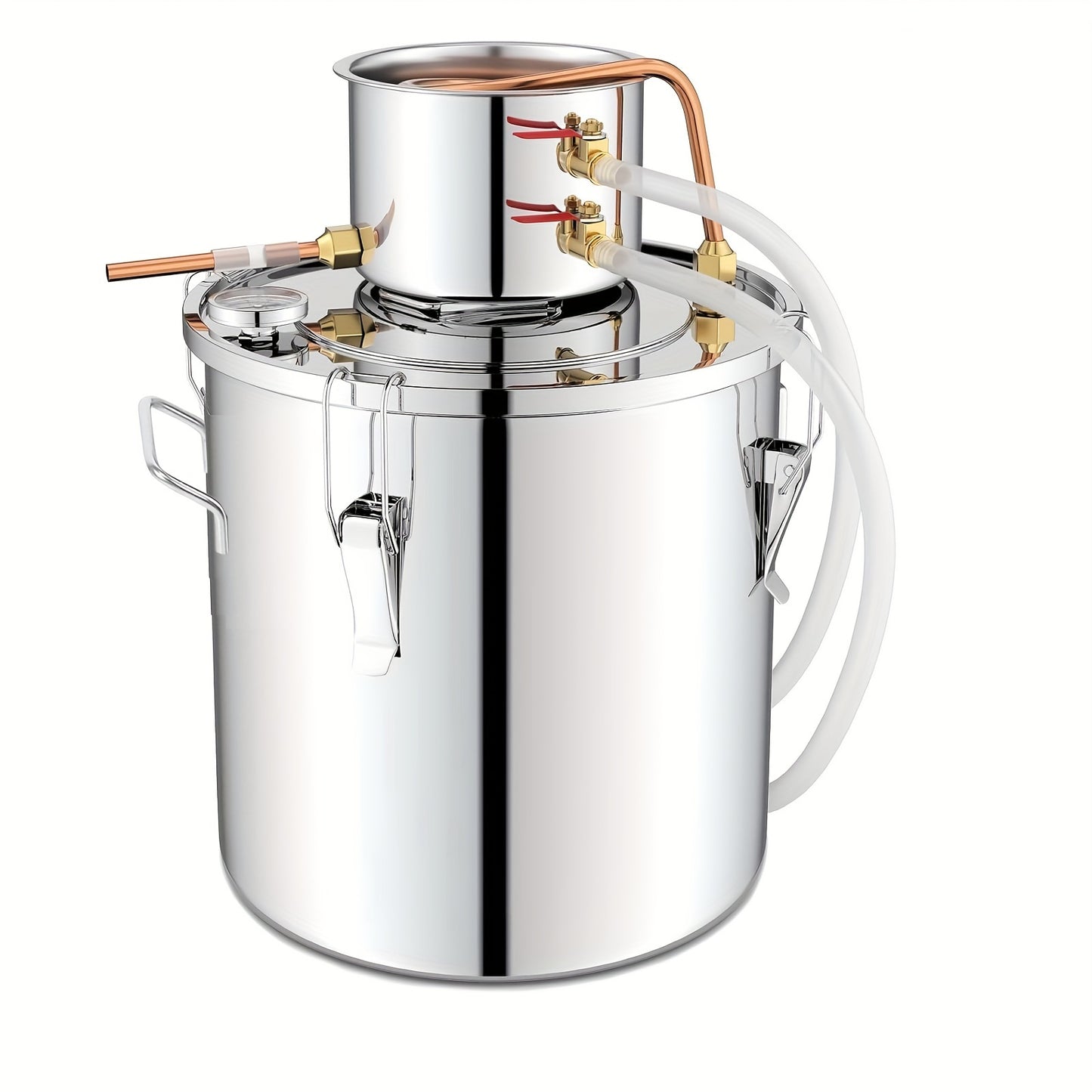 2-Gallon Copper Alcohol & Ethanol Distiller, No Electricity Needed - Ideal for Spirits & Water Purification