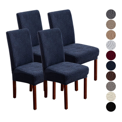 4 pieces of stretch dining chair slipcovers for home decor protection.