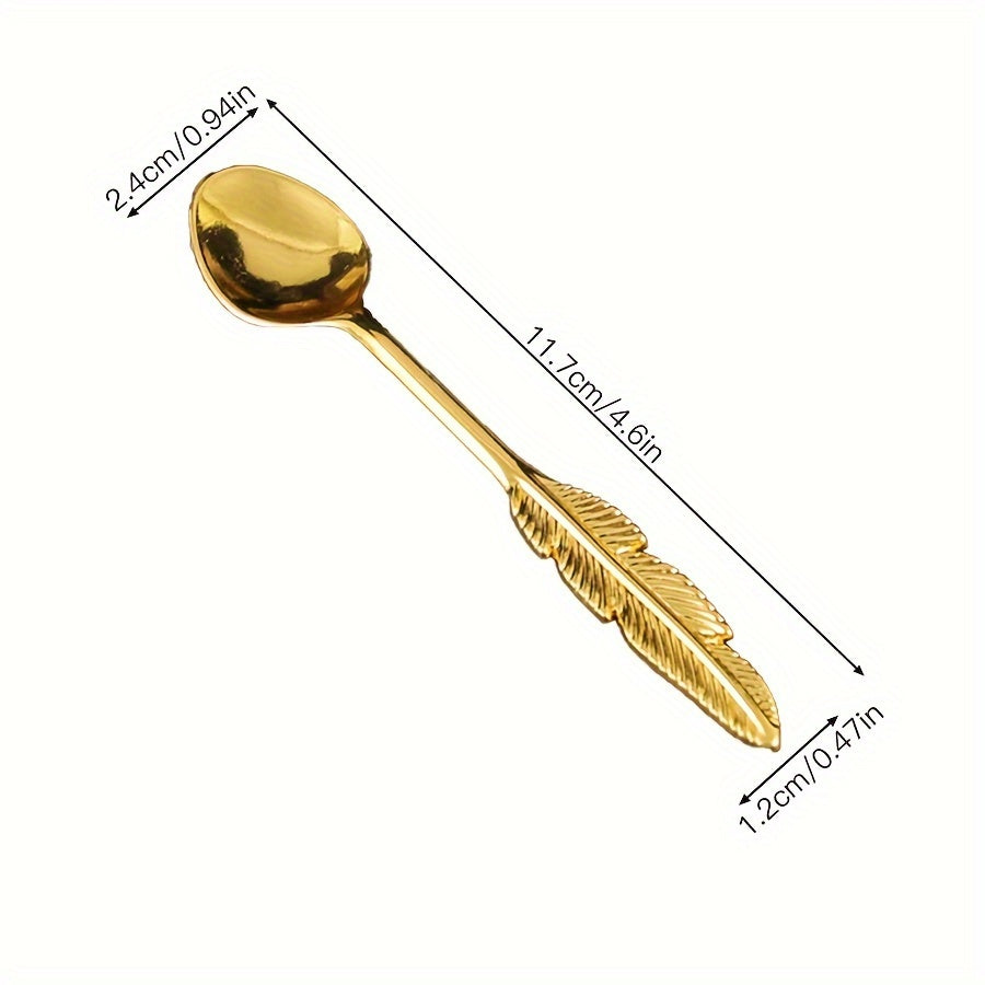 Metal European Court Style Coffee Spoon with Creative Pattern - Enhance Your Quality of Life with this versatile spoon for drinking coffee, eating fruits, and enjoying desserts.