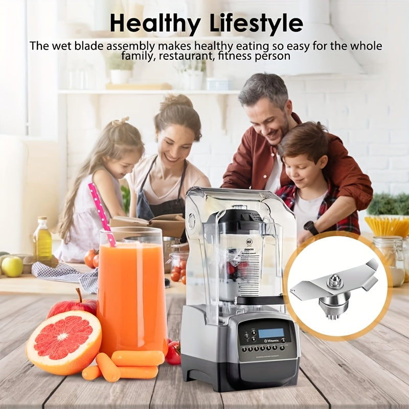 Vitamix blender uchun almashtirish pichog'i zanglamaydigan po'latdan yasalgan, 5200 seriyasi va 64 oz va 32 oz idishlari bilan mos keladi, oziq-ovqat bilan aloqa qilish uchun mos.